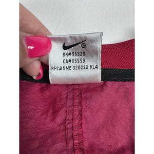 Vintage Nike Herr Nylon Windbreaker Jacka Pullover V-ringad Röd Storlek XL bild 8