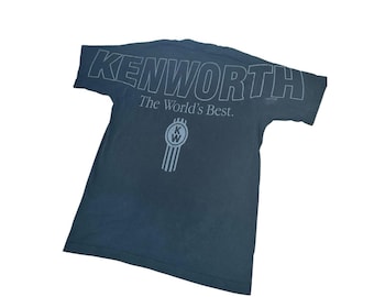Vintage 90-tals Kenworth världens bästa MED enkelsömsskjorta trucker tillverkad i USA