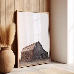 Rustic Barn Print, Southwestern Landscape Photography Print, Neutral Poster, Old Farm Print, Countryside Photography, Farmhouse Home Decor