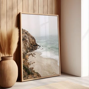 Impression côtière, affiche de falaise océanique, impression d'océan, art de vagues, impression côtière minimaliste, affiche de plage, art mural bohème, décoration d'intérieur côtière moderne