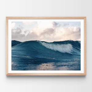 Impression côtière vagues, affiche océan, art vagues, impression côtière minimaliste, affiche plage, art mural vagues, décoration d'intérieur côtière moderne, impression surf