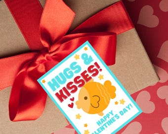 Goldfish Valentine Gift Tags: Printable Classroom Valentines (PDF)