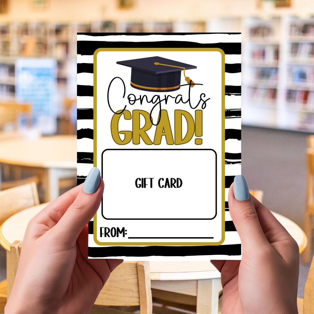 Graduation Gift Card Holder, Printable Money Holder (digital Download ...