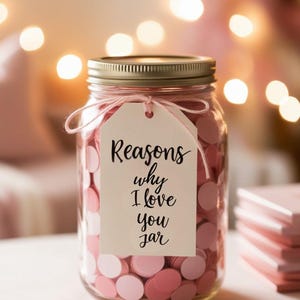 Razones por las que te amo JAR / Descarga digital personalizada / Perfecto para el día de San Valentín, aniversario o regalo romántico 100 SweetMeaningful