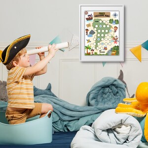 Pirate Reward Chart Bedtime Boy Pirate Treasure Island Potty Sticker ...