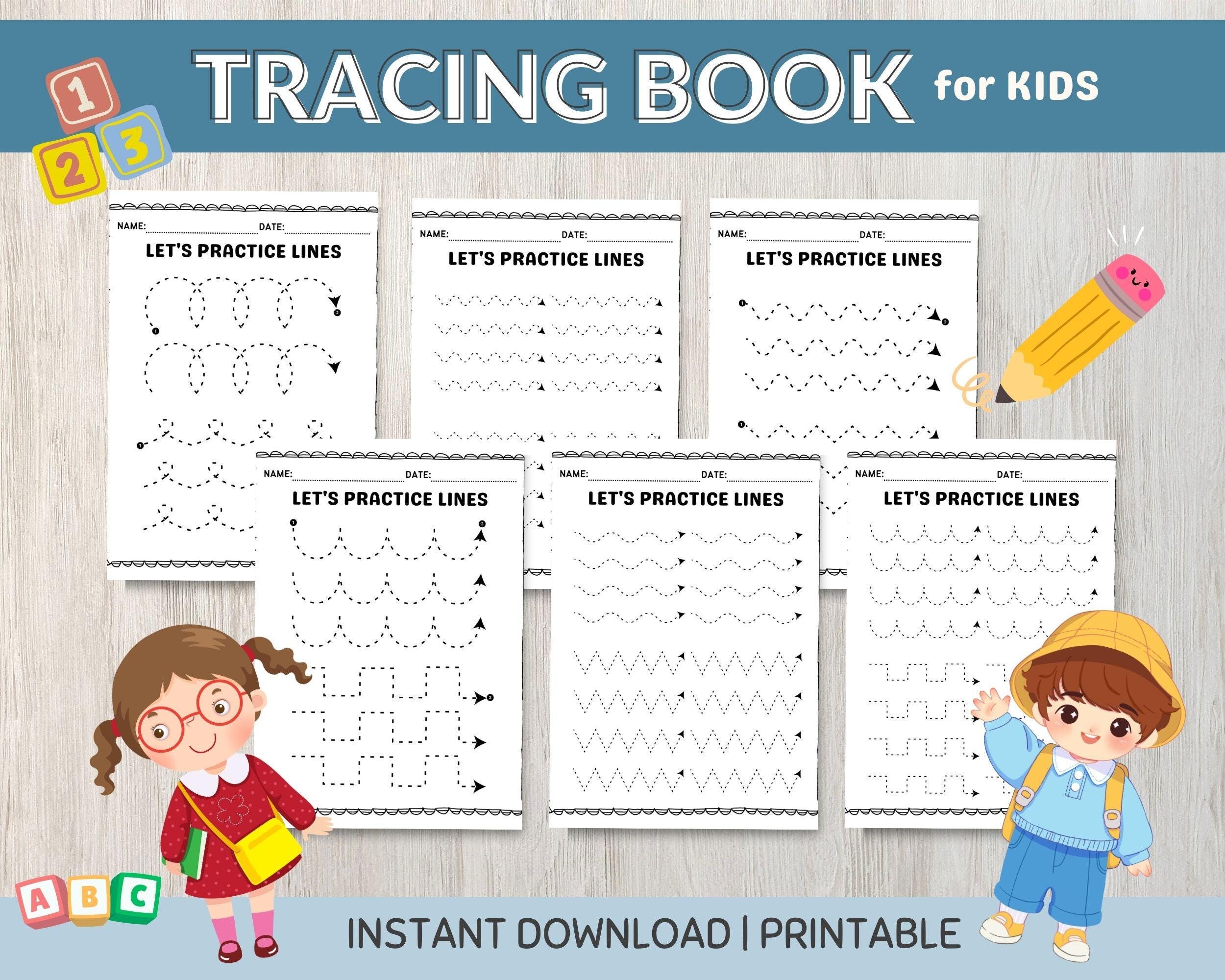 Line Tracing for Toddlers Tracing Book for Kids Line Practice Preschool ...
