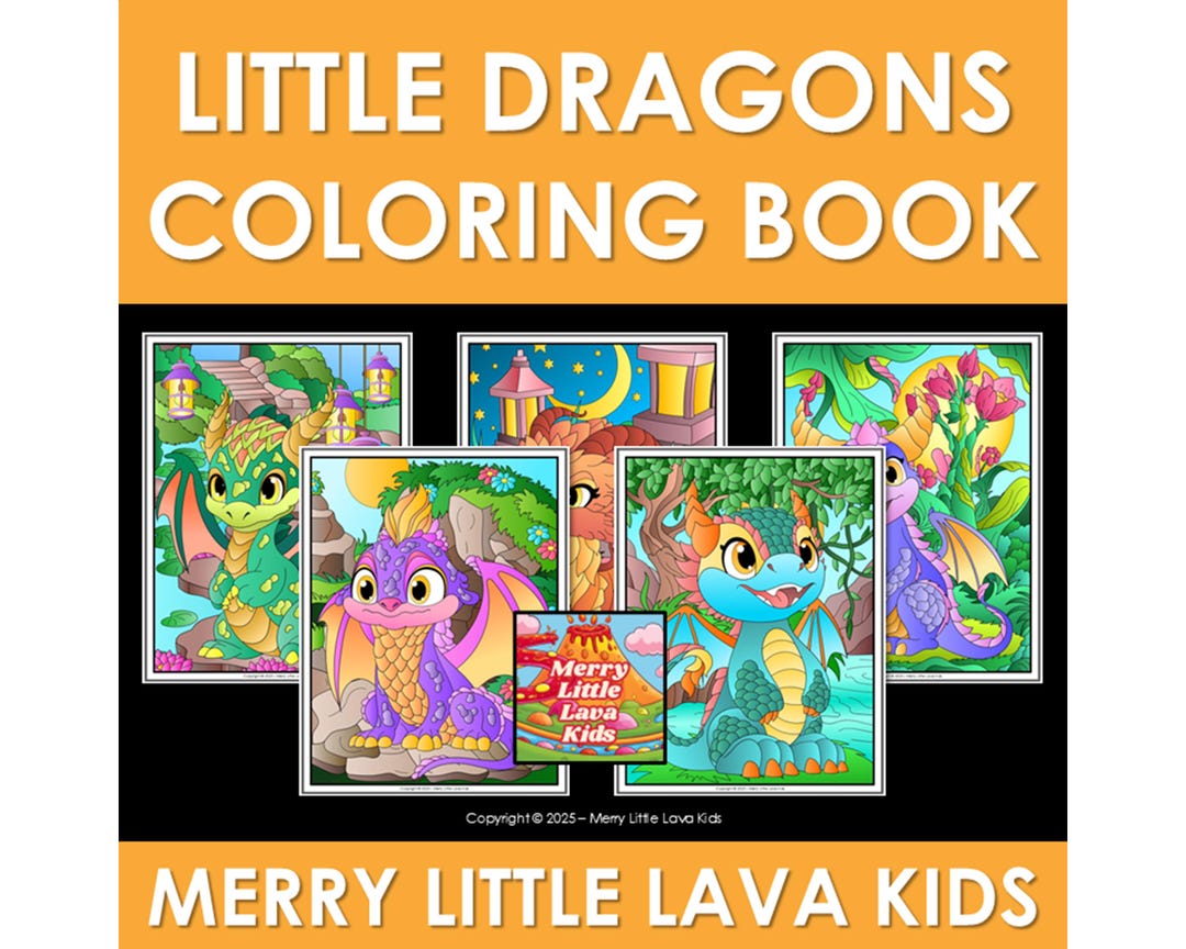 Little Dragons Coloring Book for Kids Dragon Colouring Pages Birthday ...