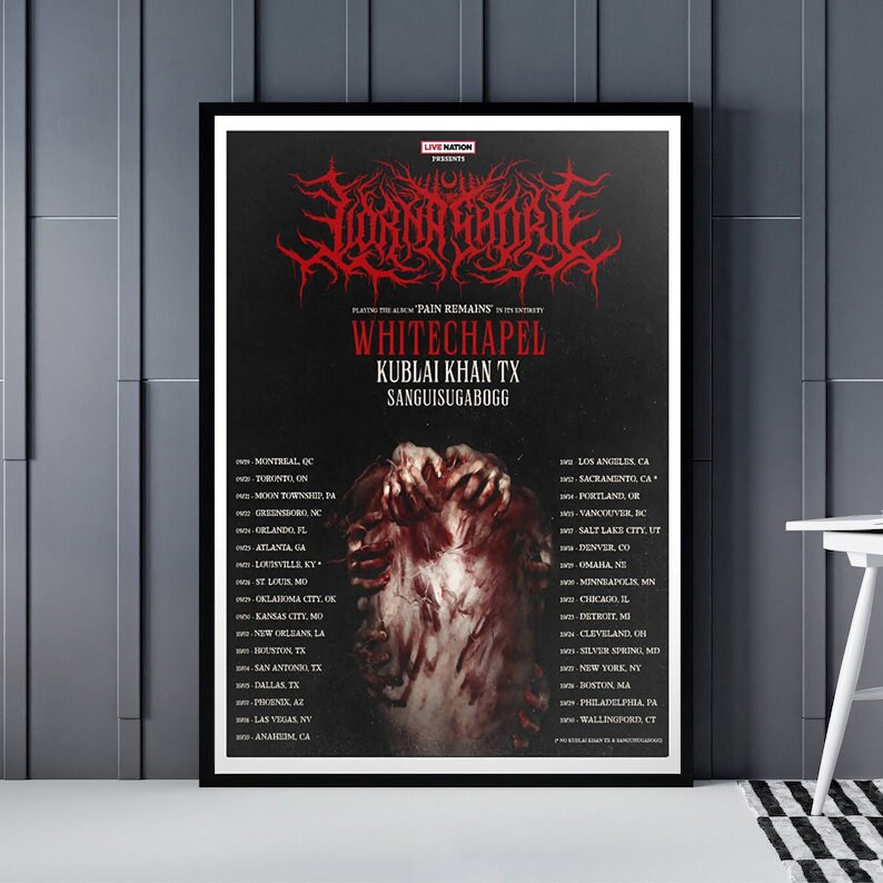 Tour 2024 Lorna Shore With Kublai Khan TX and Whitechapel Poster Etsy