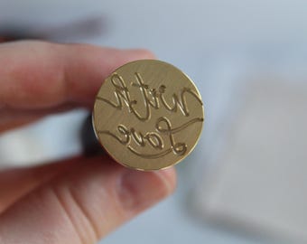 Self Adhesive Wax Seals - set of 9 - “With Love”