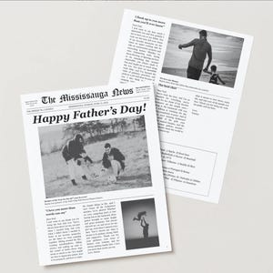 Father's Day Newspaper - Editable Canva Template