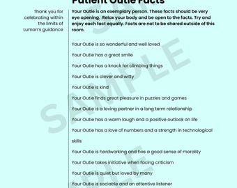 Severance Lumon Patient Outie Facts - Editable Canva Template