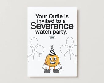 Severance Watch Party Invitation - Editable Canva Template
