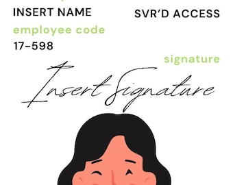 Severance Lumon ID badge - Canva Editable Template