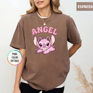 Comfort Colors® Angel Cute Cartoon Shirt, Pink Kawaii Graphic Tee, Aesthetic Soft Girl T-Shirt, Cute Character Top image 9