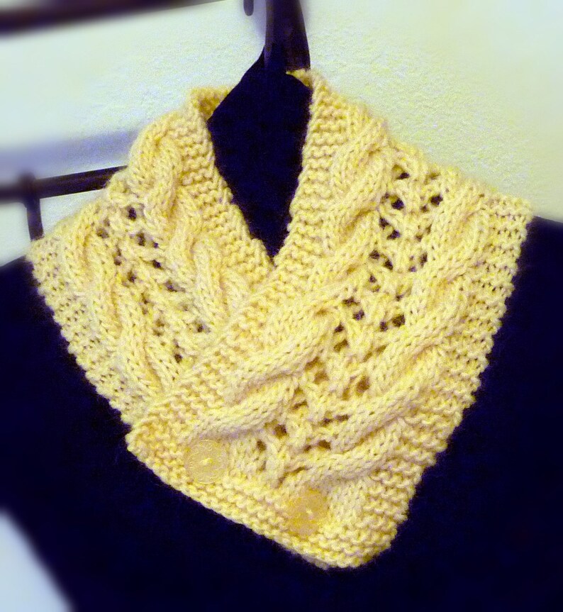 Cabled Scarflet Quick Knit PDF Pattern - Etsy