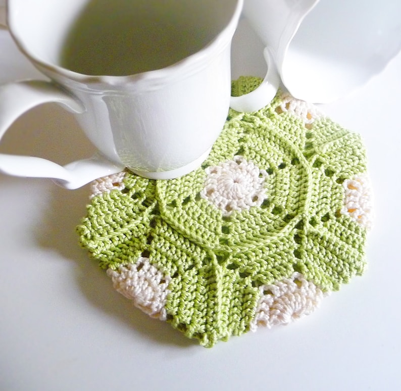 Color Block Hexagon Crochet Potholder PDF Pattern Etsy