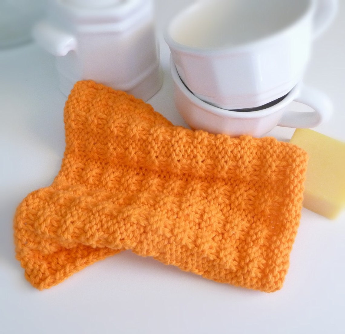 Quick and Easy Textured Dishcloth Knitting PDF Pattern Etsy