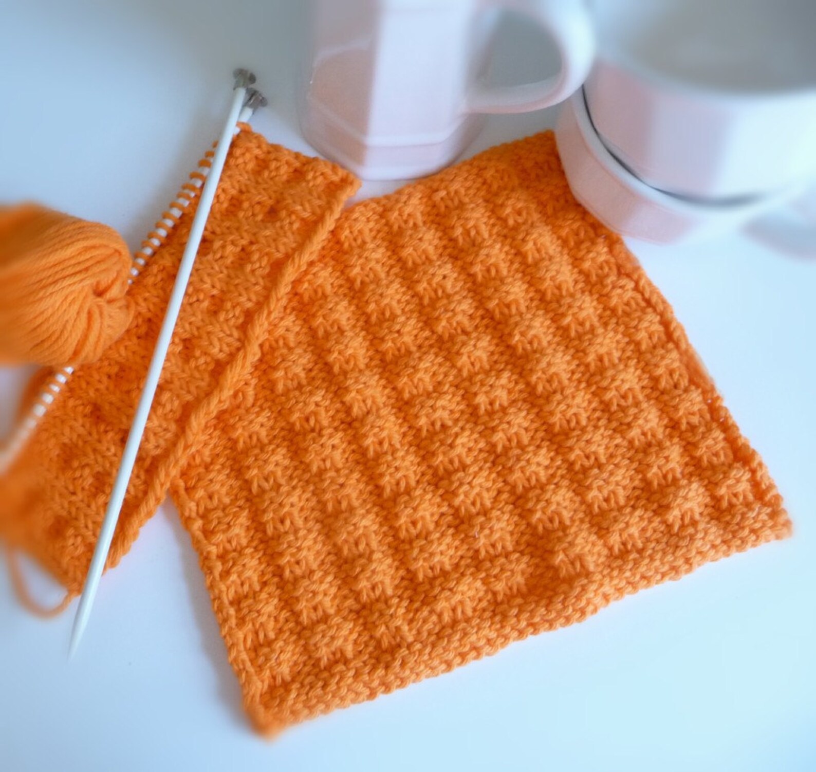 Quick and Easy Textured Dishcloth Knitting PDF Pattern Etsy