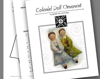 Colonial Doll Ornament Sewing PDF Pattern