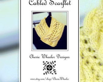 Cabled Scarflet Quick Knit PDF Pattern