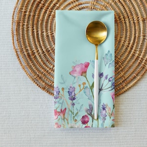 Wisteria Floral Cloth Napkin Set // Spring Floral Cloth Napkins