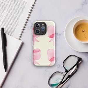 Pink Bow Phone Case Tough Case for iPhone® // Coquette Phone Case