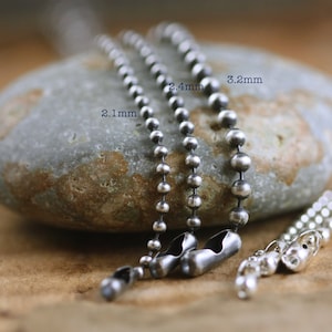 Ball Bead Chain Necklace (2.4mm) 16