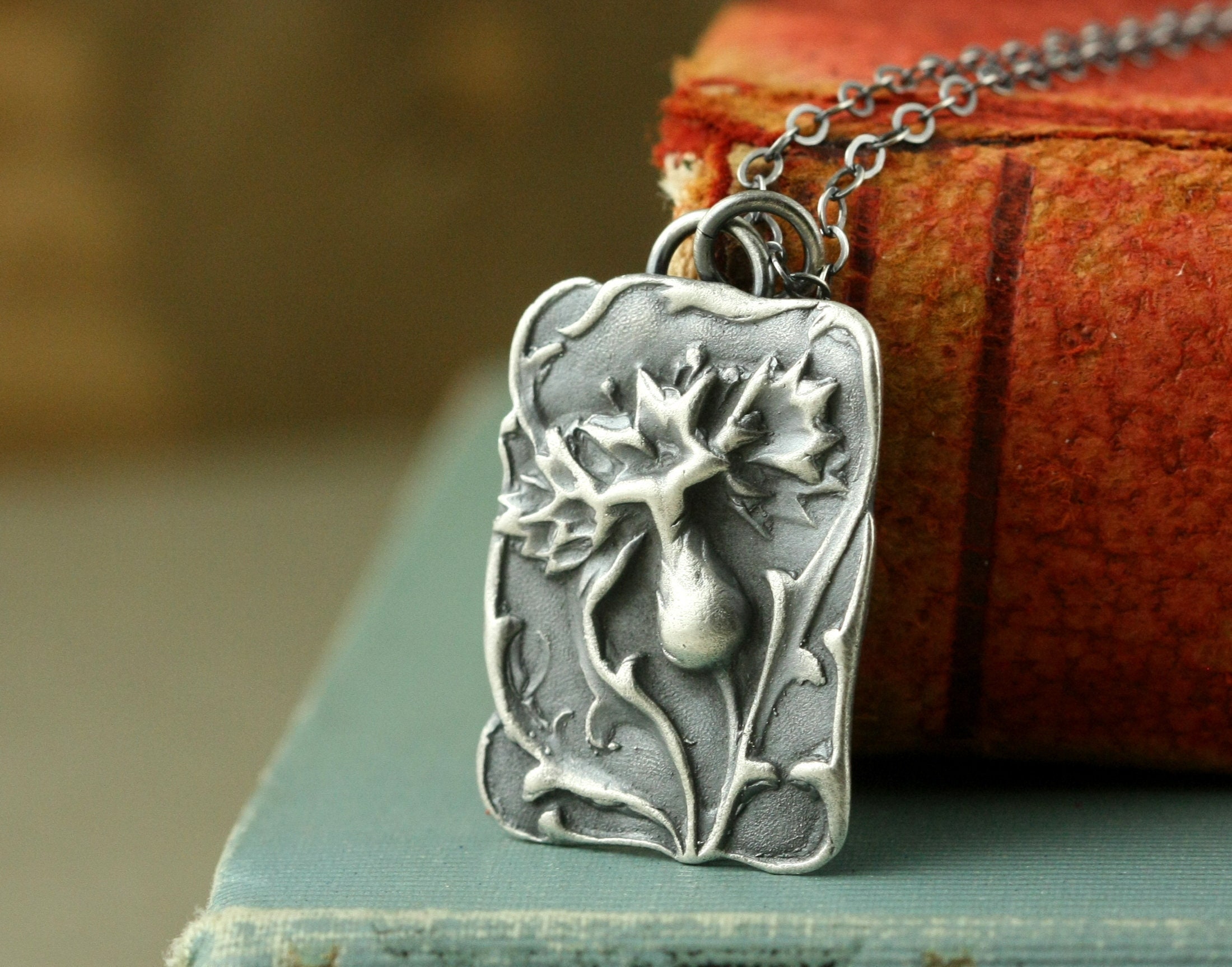 Scottish Thistle Necklace Highland Scots Jewelry Symbol of Etsy