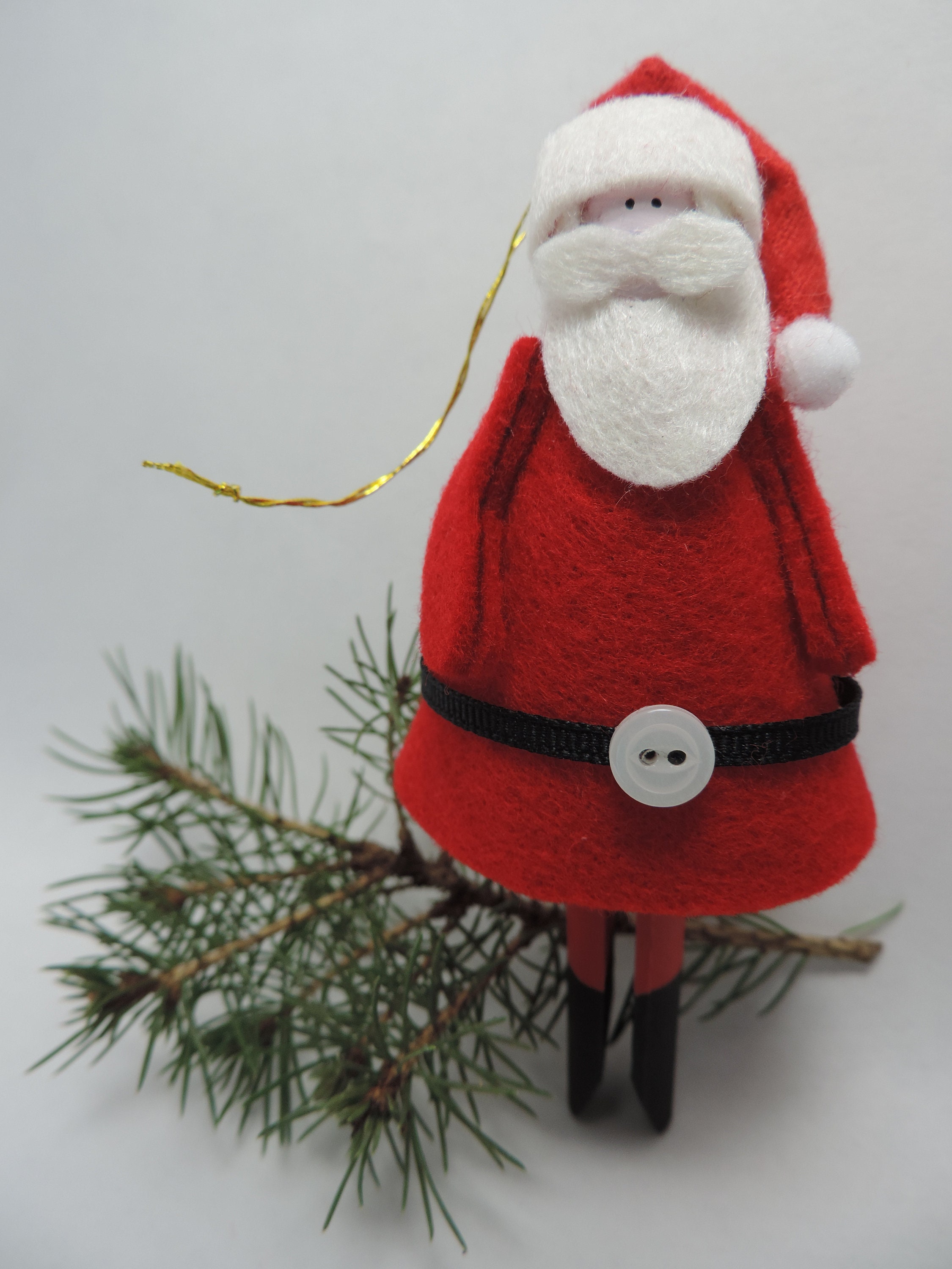 Santa Clothespin Ornament Etsy UK