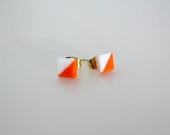 Orienteering Flag Earrings - Flat