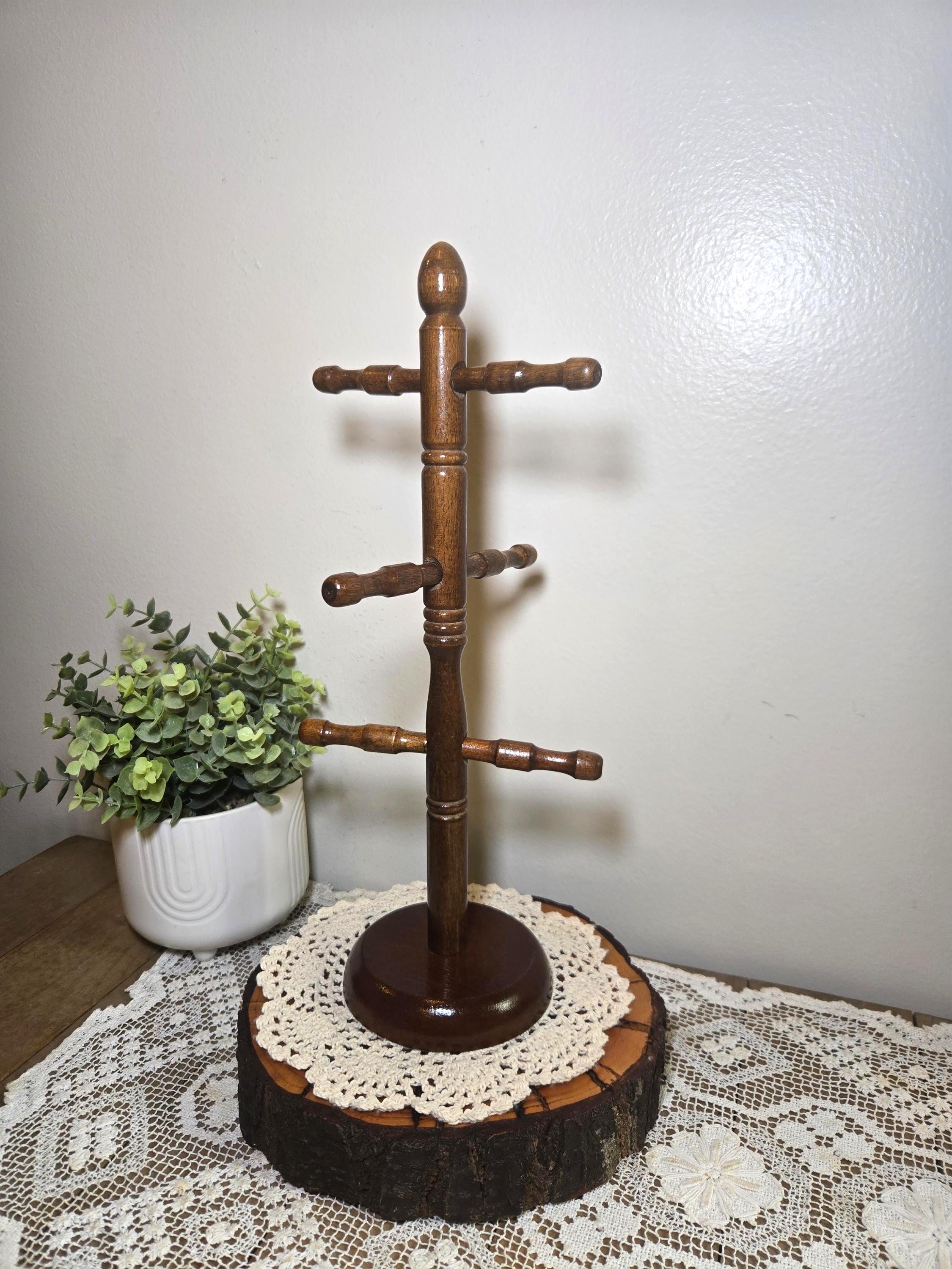 Vintage Wood Mug Tree - Etsy