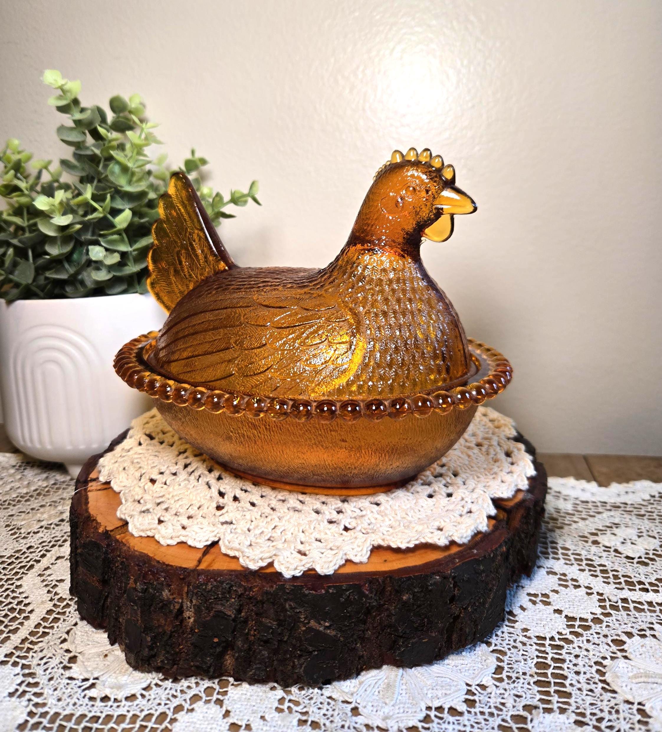 Indiana Glass Hens on Nest - Etsy