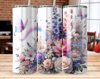 Seamless Floral Mother's day Mom 20oz Skinny Tumbler Sublimation Design PNG Digital Download Mother's Day Tumbler Wrap, Mom Tumbler Wrap