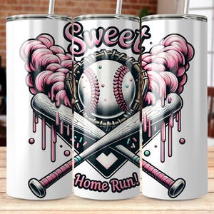 Seamless Baseball 20oz Skinny Tumbler Sublimation Design PNG Digital Download, Baseball Mom Sublimation Digital Download