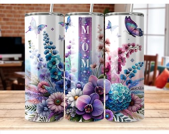 Seamless Mom 20oz Skinny Tumbler Sublimation Design PNG Digital Download Mother's Day Gift Tumbler Wrap, Mom Gift Png Tumbler Wrap
