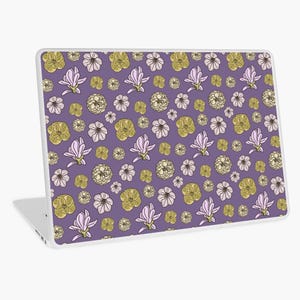 Wild Flower PNG Seamless File | Spring Pattern | Digital File | Purple and Gold | Flowers, Springtime Artwork | Pretty Sophisticated Design