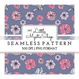 Wild Flower PNG Seamless File | Spring Pattern | Digital File | Cute and Pink | Flowers, Springtime Artwork | Pretty Sophisticated Design