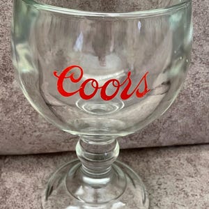Glass Coors Beer Goblet Mug
