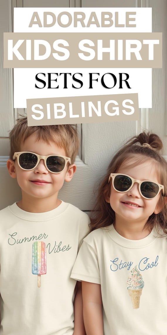 Buy Sibling Beach Outfit for Summer T Shirt Kids Matching Vacation