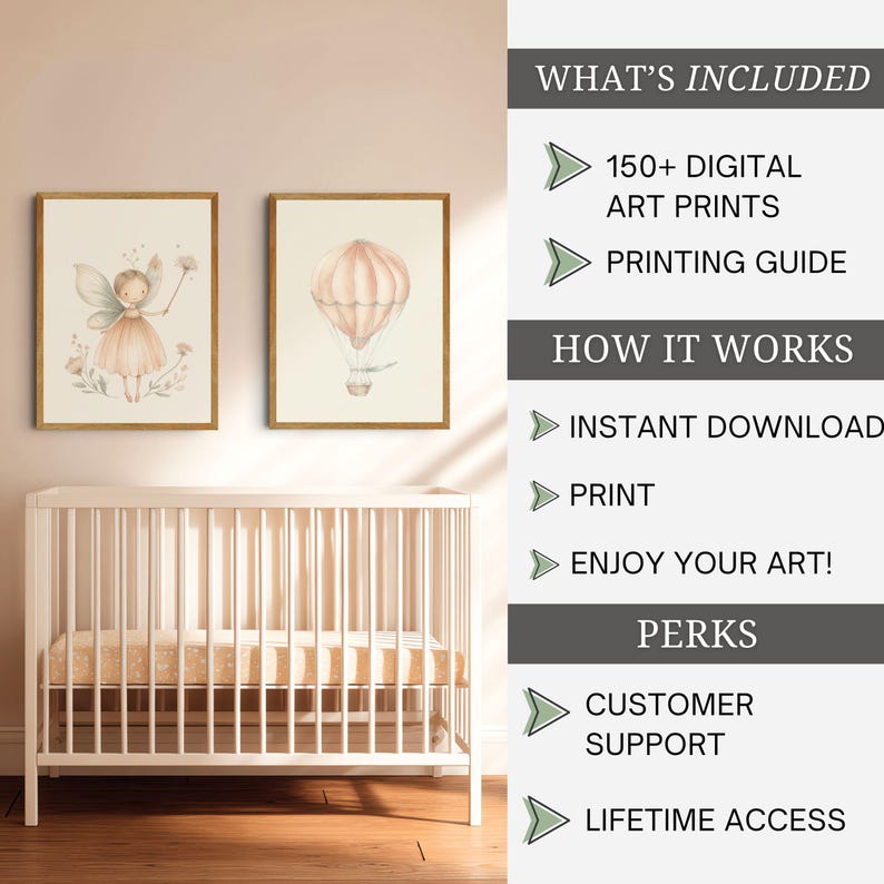 Girl Nursery Wall Art Vintage Collection Baby Bedroom Print Set Download Above Changing Table Nostalgic Decor Children’s Room Fairytale Pack image 2