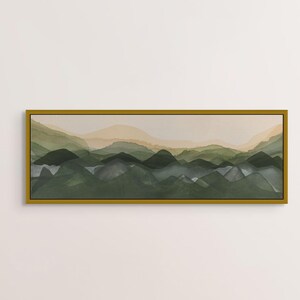 Wall Art for Living Room Painting Above Fireplace Art Work Landscape Watercolor