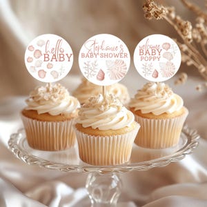 Seashell Baby Shower Editable Bundle Download Pink Girl Shower Game Bundle Neutral Beach Boho Baby Sprinkle Invitation Template Editable PDF image 16