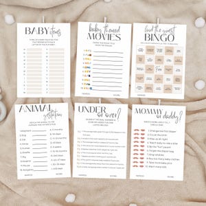 Shower Game Bundle Downloadable Neutral Game Instant Guessing Game Baby Sprinkle