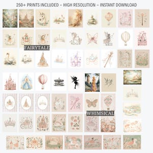 Girl Nursery Wall Art Vintage Collection Baby Bedroom Print Set Download Above Changing Table Nostalgic Decor Children’s Room Fairytale Pack image 4