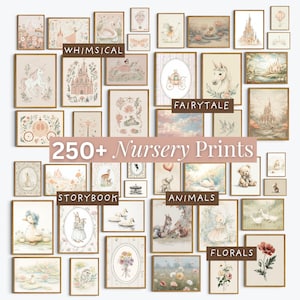 Girl Nursery Wall Art Vintage Collection Baby Bedroom Print Set Download Above Changing Table Nostalgic Decor Children’s Room Fairytale Pack