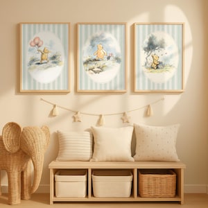 Wall Art Digital Print Kids Room Woodland Gallery Set Childrens Playroom