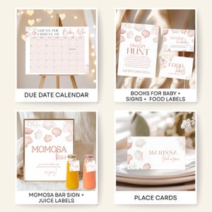 Shower Editable Bundle Download Pink Baby Girl