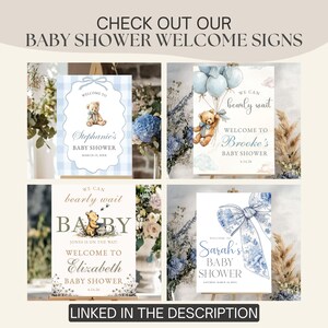 Boy Winnie Pooh Baby Shower Invitation Printable Classic Pooh Bear Invite Template Blue Gingham Downloadable Card Plaid Party Edit Online image 15