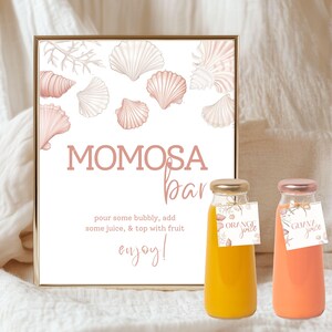 Seashell Baby Shower Editable Bundle Download Pink Girl Shower Game Bundle Neutral Beach Boho Baby Sprinkle Invitation Template Editable PDF image 19