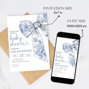 Baby Shower Invite Downloadable Baby Boy Shower Online Invitation Toile De Jouy